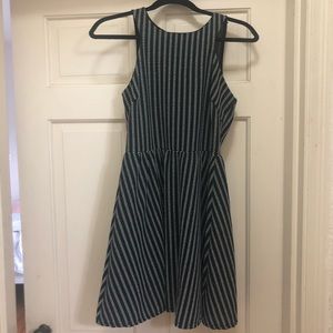 Francesca’s Black Patterned Circle hem dress